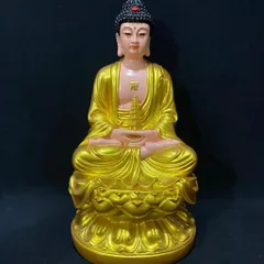 Tượng Dược Sư Ngồi 30cm Nhựa Composite áo vàng