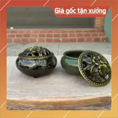Lư đốt trầm, lư xông trầm bằng gốm sứ tráng men ( Màu ngẫu nhiên)