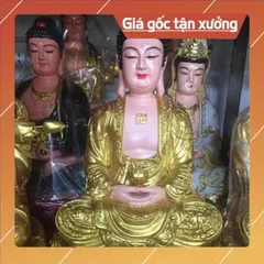 Tượng Phật A Di Đà ngồi cao 45cm vàng COMPOSITE