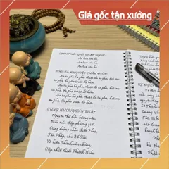 Vở Chép Kinh Dược Sư In Chữ Mờ Cao Cấp, Sổ Chép Kinh Dược Sư