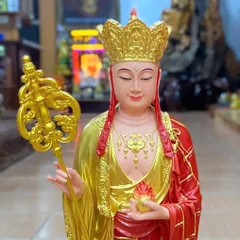 Tượng Địa Tạng Vương Bồ Tát Đứng 50cm Nhựa Composite đẹp
