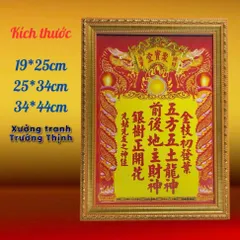 Khung BÀI VỊ THẦN TÀI - THỔ ĐỊA - Có khung  có hoả tốc