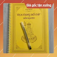 Vở Chép Kinh Địa Tạng In Mờ ( Tâm An)+ Bút CÓ HOẢ TỐC