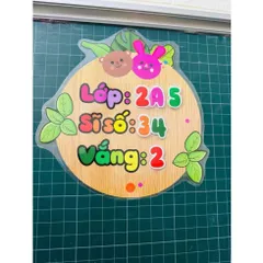 Bảng sĩ số theo yêu cầu có sẵn số và bảng chữ cái