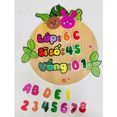 Bảng sĩ số theo yêu cầu có sẵn số và bảng chữ cái