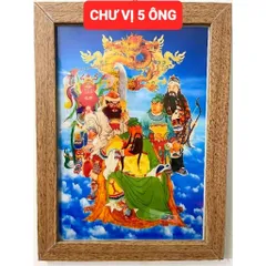 Tranh CHƯ VỊ NĂM ÔNG size 25cmx  35cm  25cm x 35cm