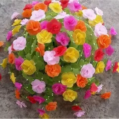 Bộ nguyên liệu tự làm hoa giấy lụa cánh tròn 84 bông
