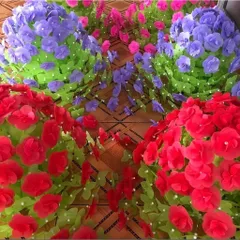 Bộ nguyên liệu tự làm hoa giấy lụa cánh tròn 84 bông