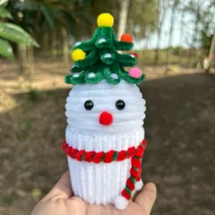Chậu Noel kẽm nhung.Ông già Noel,người tuyết.