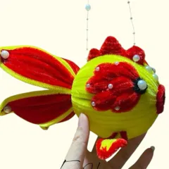 Lồng đèn cá kẽm nhung handmade