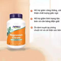 Viên uống NOW Magnesium (magie) Citrate – Hỗ trợ thần kinh, cơ bắp & giấc ngủ _SmallFamily