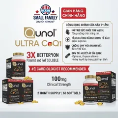 VIÊN UỐNG HỖ TRỢ TIM MẠCH QUNOL ULTRA COQ10 100MG MỸ – HẤP THU GẤP 3 LẦN