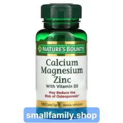Viên Uống Canxi Magie Kẽm D3 Nature's Bounty Calcium Magnesium Zinc- Bảo Vệ Xương Khớp Toàn Diện
