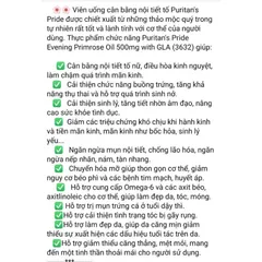 Viên uống tinh dầu hoa anh thảo, cân bằng nội tiết tố Puritan's pride SmallFamily