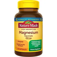 Viên Uống Magie Hữu Cơ Nature Made Magnesium Glycinate 200mg (60 Viên) - Hỗ Trợ Ngủ Ngon, Giảm Căng Thẳng _SmallFamily