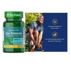 Viên Uống Hỗ Trợ Tuyến Tiền Liệt Saw Palmetto Puritan's Pride 160mg (60 Viên)