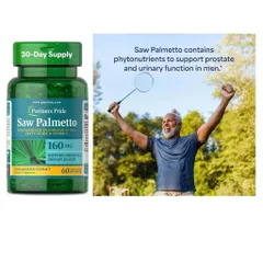 Viên Uống Hỗ Trợ Tuyến Tiền Liệt Saw Palmetto Puritan's Pride 160mg (60 Viên)