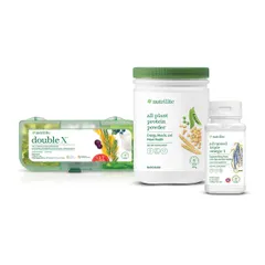 Bộ Dinh Dưỡng Nền Tảng (TP BVSK Nutrilite Protein Thực Vật - Nutrilite All Plant Protein Powder, TPBVSK Nutrilite™ Advanced Triple Omega-3, TP BVSK Nutrilite Double X) Mã hàng hóa: 304041