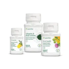 Bộ Dinh Dưỡng Hỗ Trợ Chăm Sóc Sức Khỏe Nam Giới (TP BVSK nutrilite™ vitamin B dual-action, TPBVSK Nutrilite Heart Health CoQ10, TP BVSK Nutrilite Liver Health) Mã hàng hóa: 304042