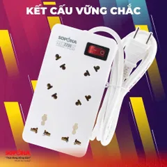 Ổ cắm điện 6 lỗ chéo lõi chịu nhiệt 2200W 6A2 SOPOKA