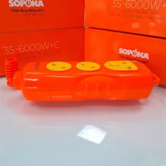 Ổ cắm điện SOPOKA lõi sứ chống cháy siêu chịu tải 6000W , Ổ cắm không dây 3 , 4 , 6 cửa đa năng