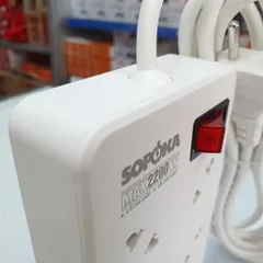 Ổ cắm điện 6 lỗ chéo lõi chịu nhiệt 2200W 6A2 SOPOKA