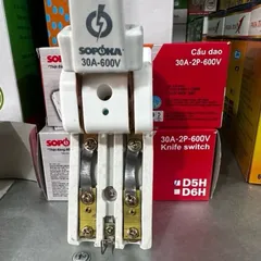 CẦU DAO ĐẾ SỨ 30A-2P-600V , 20A , 60A CỰC ĐÚC SOPOKA