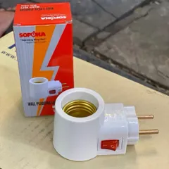 Đui Đèn Liền Phích ĐLP SOPOKA - Công Tắc Tiện Lợi, An Toàn - Chịu Nhiệt, Chống Cháy, Chống Vỡ