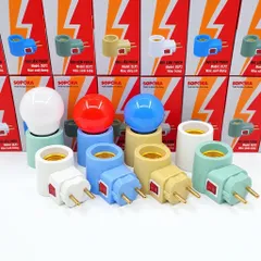 Đui Đèn Liền Phích ĐLP SOPOKA - Công Tắc Tiện Lợi, An Toàn - Chịu Nhiệt, Chống Cháy, Chống Vỡ