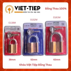 Ổ Khóa VIỆT TIỆP Đồng Thau (Hàng Chính Hãng) - Khóa Chống Cắt - Khóa Bằng Chìa Cao Cấp