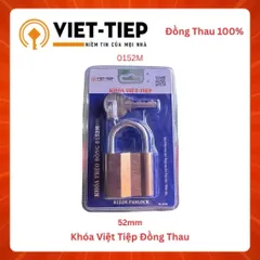Ổ Khóa VIỆT TIỆP Đồng Thau (Hàng Chính Hãng) - Khóa Chống Cắt - Khóa Bằng Chìa Cao Cấp
