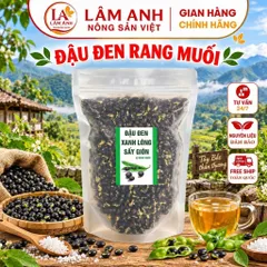 1Kg Đậu Đen Rang Muối, Giòn Tan Ăn Liền (Xanh Lòng Loại 1), Hữu Cơ, Eatclean, Ăn Vặt Thuần Chay, Giàu Dinh Dưỡng