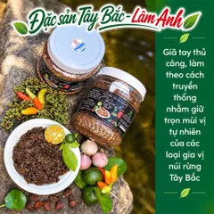 Muối Chẩm Chéo Giã Tay, Gia Vị Chấm Đặc Sản Dân Tộc Thái (250G) Chấm Hoa Quả, Thịt Cá, Ướp Đồ Nướng, Sốt Chấm Thơm Ngon
