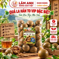 1Kg Quả La Hán To Đại Vip Khô Già (45-50-55 quả) Ngọt Dịu, Dễ Chịu Cổ Họng, Nhẹ Người Thanh Giọng, Mát Cổ, Thanh Nhiệt