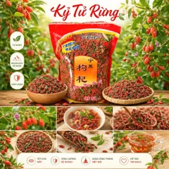 1Kg Kỷ Tử Ninh Hạ HÀNG RỪNG (VIP) Màu Tự Nhiên Không Nhuộm, Hạt To Đều, Dùng Pha Trà, Tiềm Gà, Giúp Đẹp Da, Sáng Mắt