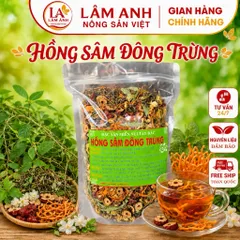 1Kg Trà Sơn Mật Hồng Sâm (Loại Cao Cấp) Đông Trùng Hạ Thảo, Kỷ tử, Nụ Nhài, Táo Đỏ, Cỏ ngọt (Túi Zip Tiện Dùng) Pha Trà