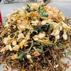 1Kg Trà Sơn Mật Hồng Sâm (Loại Cao Cấp) Đông Trùng Hạ Thảo, Kỷ tử, Nụ Nhài, Táo Đỏ, Cỏ ngọt (Túi Zip Tiện Dùng) Pha Trà