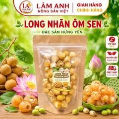 100Gr Long Nhãn Ôm Sen Hưng Yên Sấy Dẻo Loại 1, Cùi Dày Thơm Ngọt Tự Nhiên, Long Nhãn Khô, Pha Trà, Nấu Chè,Ăn Trực Tiếp