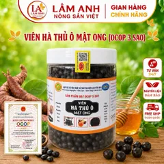 1Kg Viên Hà Thủ Ô Mật Ong (ĐẠT OCOP 3 SAO) Hỗ Trợ Làm Đen Tóc, Giảm Tóc Bạc, Giúp Tóc Chắc Khỏe, Mượt Tự Nhiên, Bổ Huyết