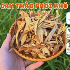 100g Cam Thảo Khô Thái Lát, Hỗ Trợ Giảm Ho, Sốt, Đau Bụng, Tiêu Chảy, Ngừa Sâu Răng, Dùng Cùng Trà Hoa Giúp Thanh Nhiệt