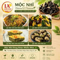 100g Mộc Nhĩ Rừng Khô (Nấm Mèo) Hàng Loại 1, Nguyên Tai, Dạng Sợi Có Đủ, Nở To Dày Thịt, Giòn Ngọt Đạt Chuẩn
