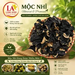 100g Mộc Nhĩ Rừng Khô (Nấm Mèo) Hàng Loại 1, Nguyên Tai, Dạng Sợi Có Đủ, Nở To Dày Thịt, Giòn Ngọt Đạt Chuẩn