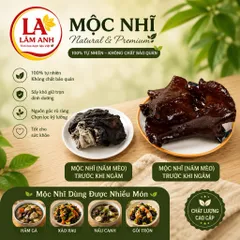 100g Mộc Nhĩ Rừng Khô (Nấm Mèo) Hàng Loại 1, Nguyên Tai, Dạng Sợi Có Đủ, Nở To Dày Thịt, Giòn Ngọt Đạt Chuẩn