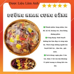 Set 30 Trà Dưỡng Nhan Cung Đình (long nhãn, táo đỏ, kỷ tử, hoàng cúc, hoa hồng, đường phèn