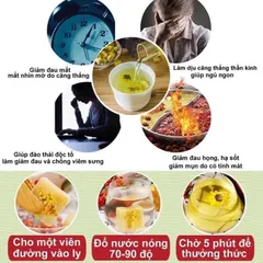 1Kg Viên Trà Hoa Cúc Đường Phèn Mật Ong Thanh Nhiệt Giải Độc Cải Thiện Giấc Ngủ Đẹp Da Đẹp Dáng