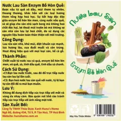 1,5L Nước lau sàn thiên nhiên từ enzym bồ hòn quế
