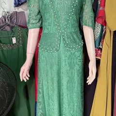 Đầm Ren đính ngọc ép đá Dáng Dạ Hội Eo dươi 98cm mặc đẹp Chiều dài đầm 127cm Giá 420k Hàng có sẵn giao ngay