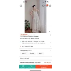 Đầm THÔ BUỘC DÂY TRẮNg ren siêu đẹp Giá 420k,Người ta đang bán gần 1tr Hàng có sẵn giao ngay Màu trắng DÁng dài