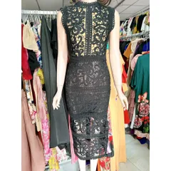 ĐẦM REN NỔI 2 LỚP CAO CẤP kèm ảnh thật Hàng có sẵn giao ngay S Size S, eo dưới 70 cm Giá 350k Đúp lót 2 lớp Màu đen