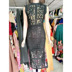ĐẦM REN NỔI 2 LỚP CAO CẤP kèm ảnh thật Hàng có sẵn giao ngay S Size S, eo dưới 70 cm Giá 350k Đúp lót 2 lớp Màu đen
